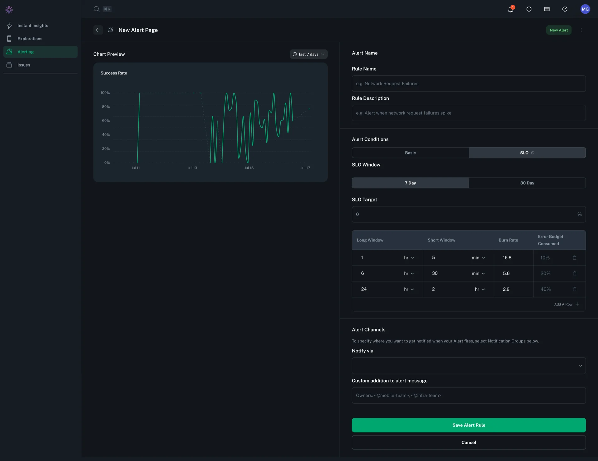 Example Create SLO Alert Example Create SLO Alert